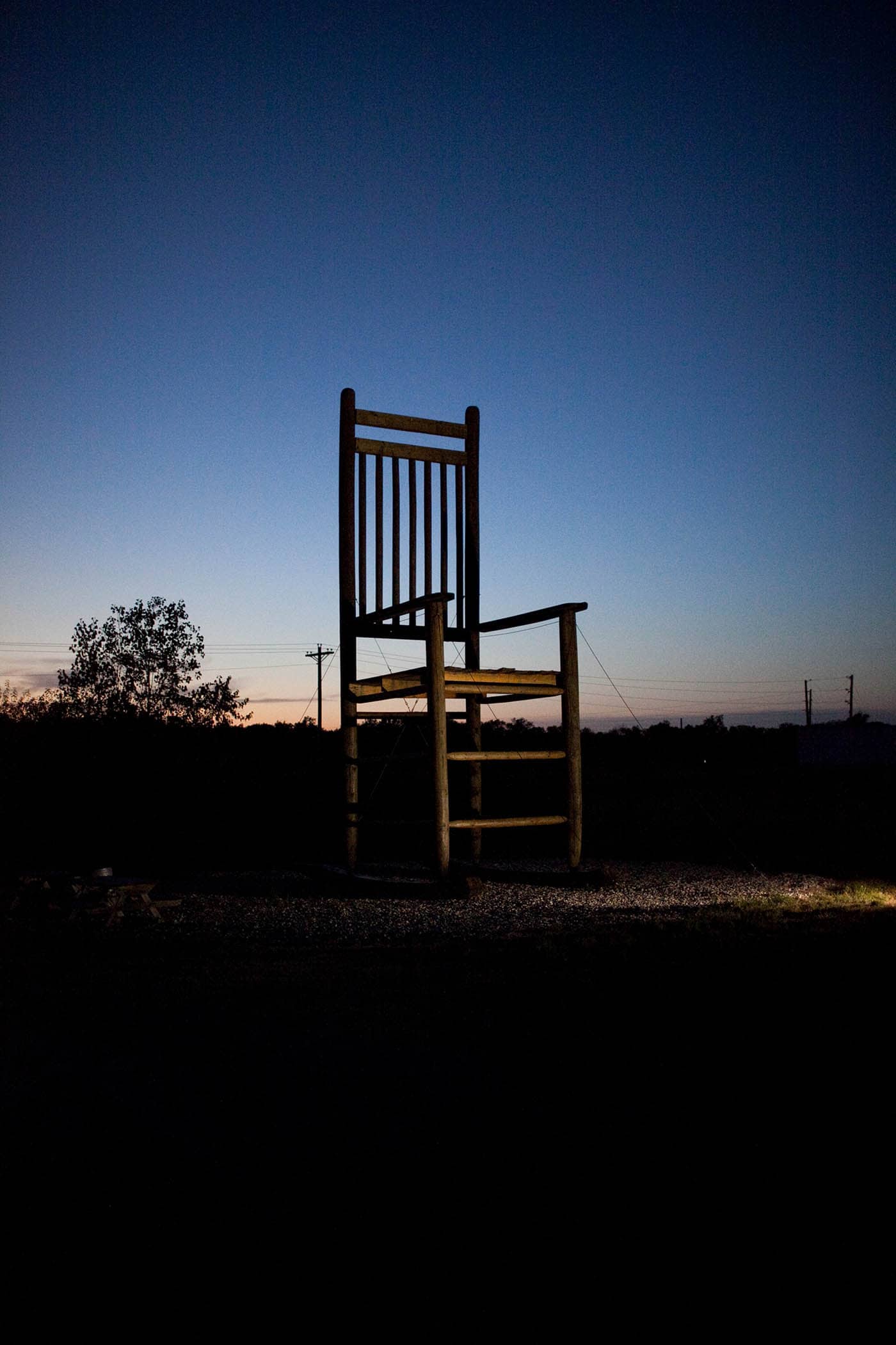 Giant's Chair, Rocking chair in Beaver, UT. The background …