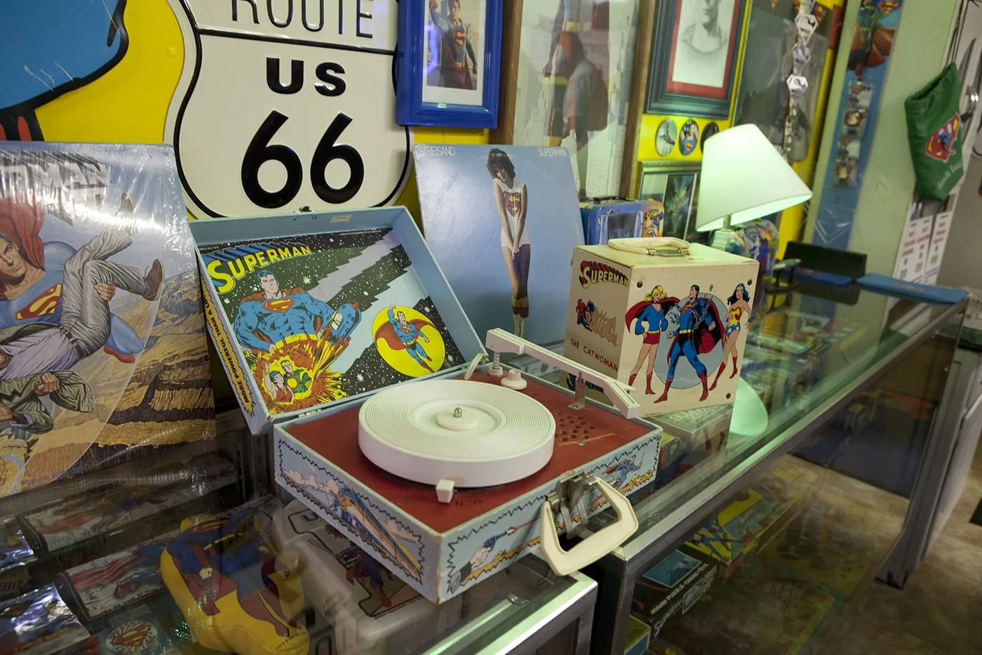 Superman record player. SuperTAM on 66 - Superman Memorabilia & Ice Cream in Carterville, Missouri