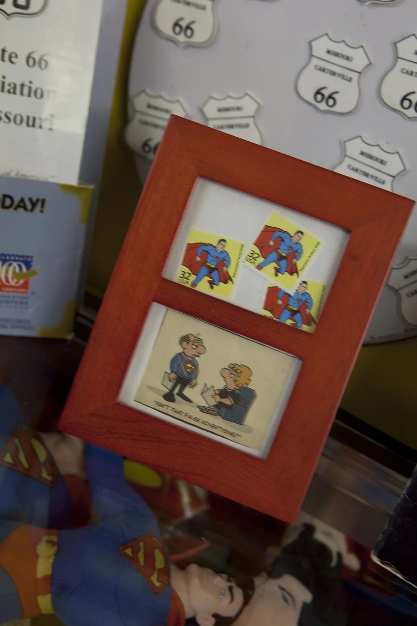 Superman stamps. SuperTAM on 66 - Superman Memorabilia & Ice Cream in Carterville, Missouri