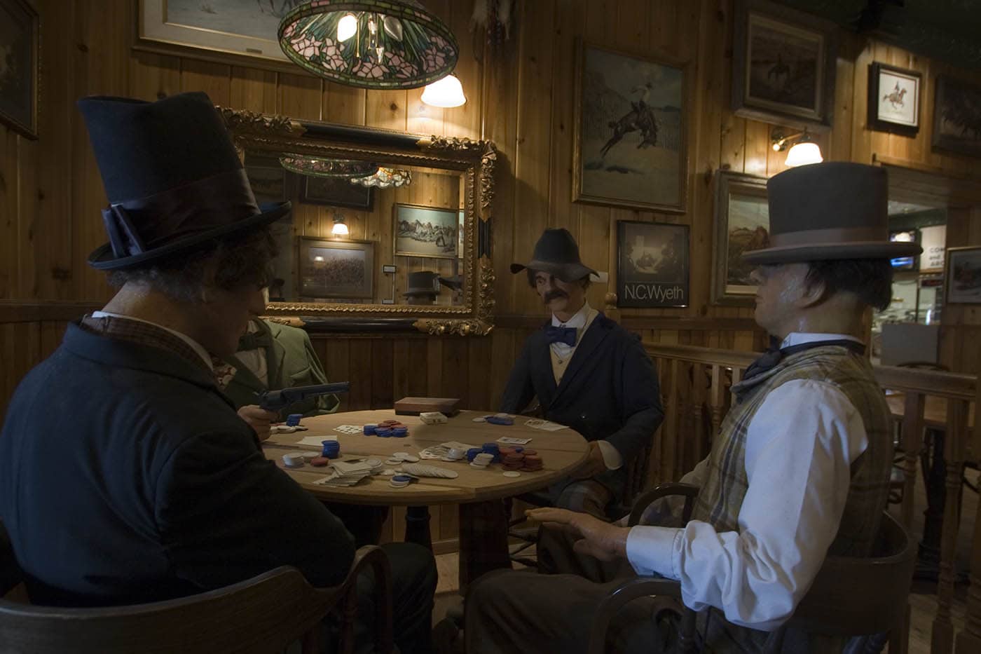 Old Time Poker Game Wax Museum  at Wall Drug Store in Wall, South Dakota