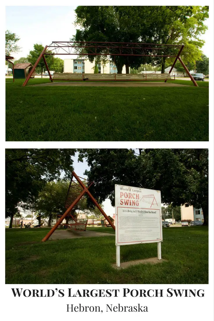 World S Largest Porch Swing In Hebron Nebraska Silly America