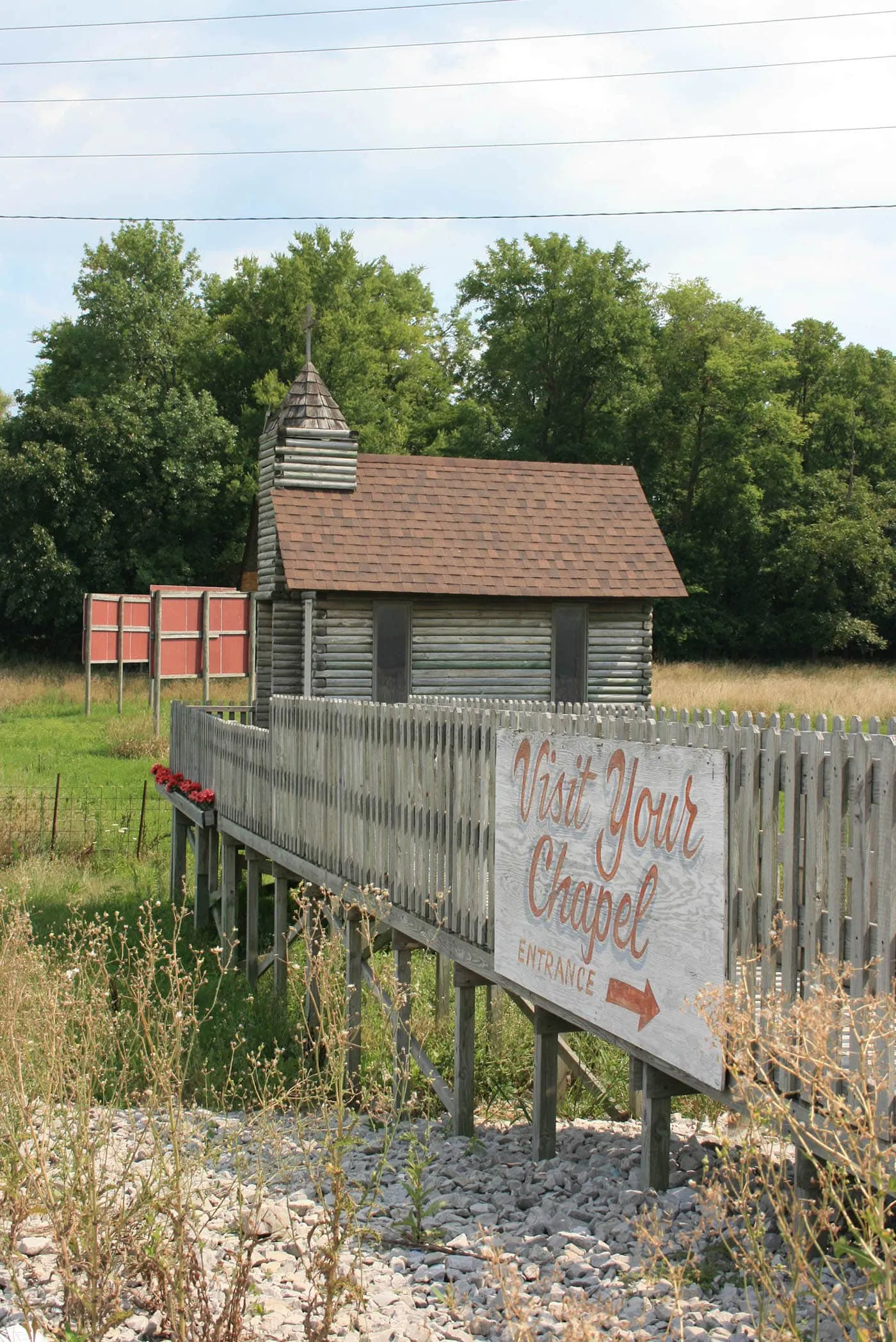 The Traveler's Chapel - a tiny church in Nashville, Illinois