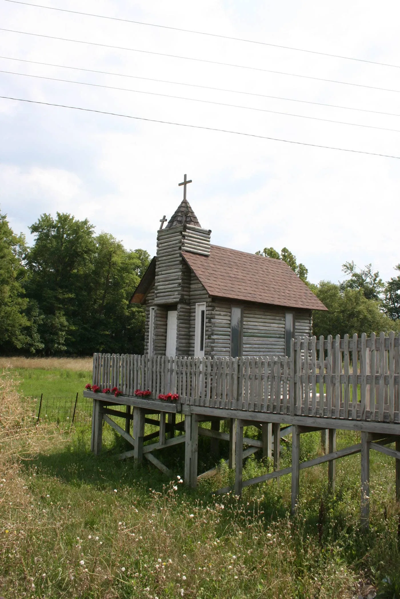 The Traveler's Chapel - a tiny church in Nashville, Illinois