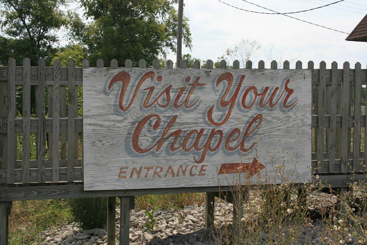 The Traveler's Chapel - a tiny church in Nashville, Illinois