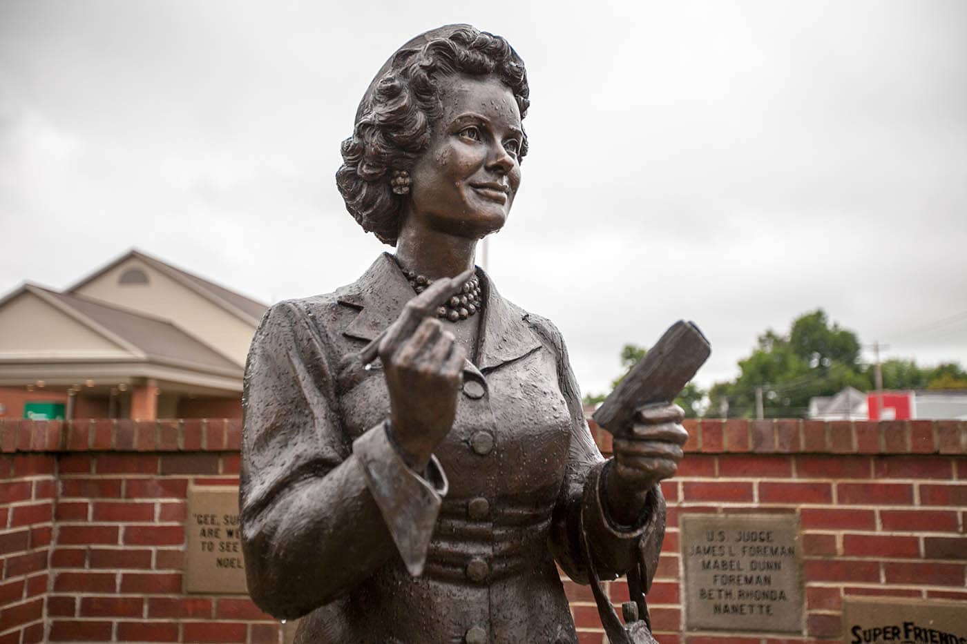 Bronze Lois Lane Statue in Metropolis, Illinois