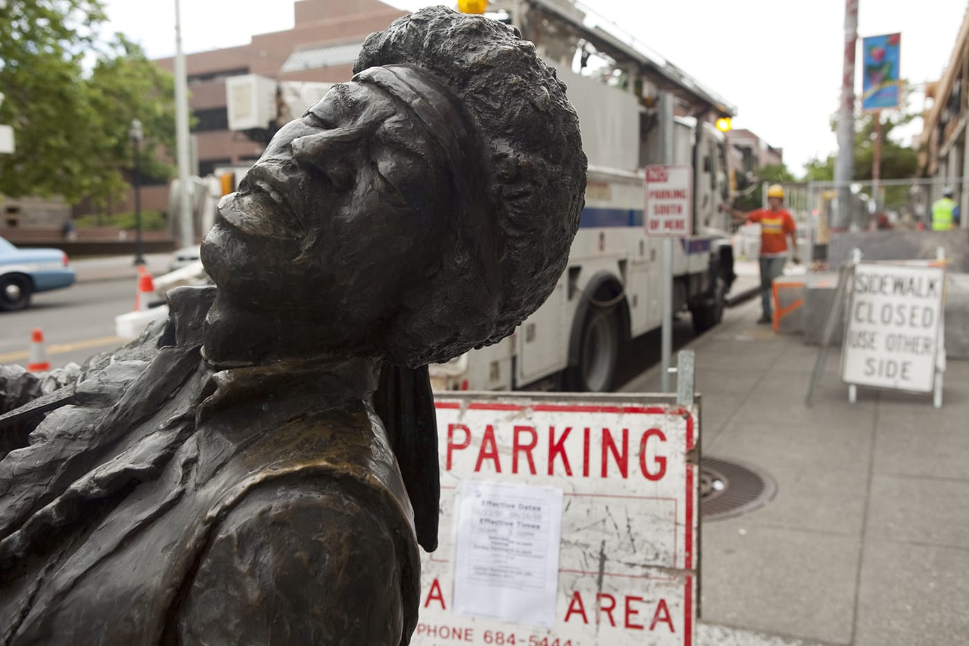 Bronze Jimi Hendrix Statue in Seattle, Washington