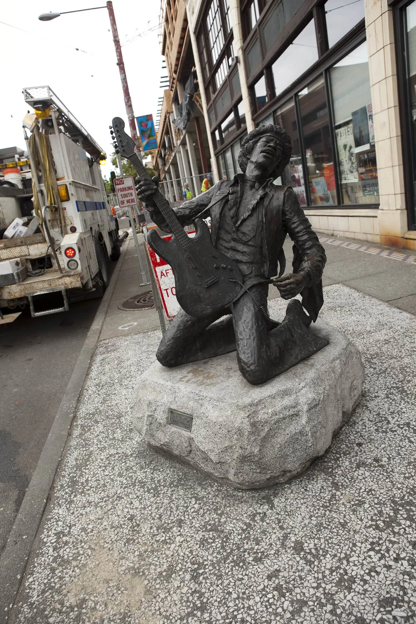 Bronze Jimi Hendrix Statue in Seattle, Washington