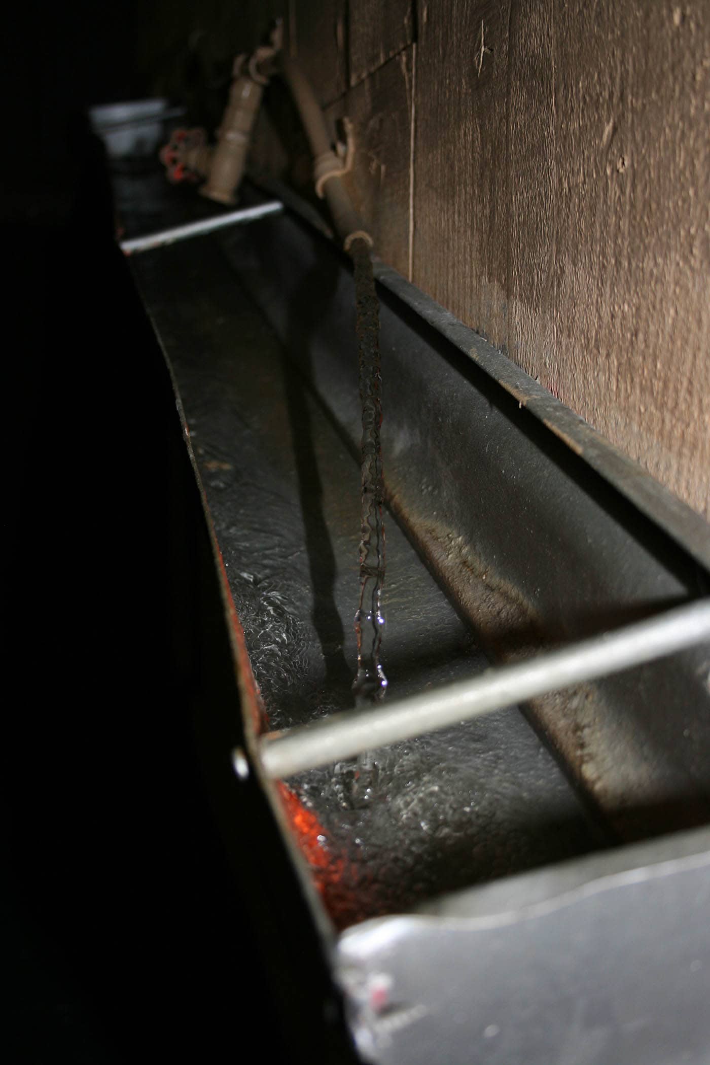 Water running up at Big Mike's Mystery House in Cave City, Kentucky