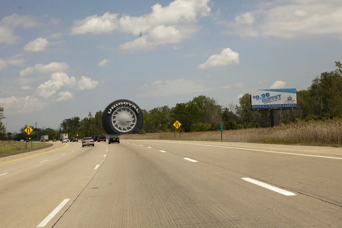 World's Largest Tire in Allen Park, Michigan (Giant Uniroyal Tire)