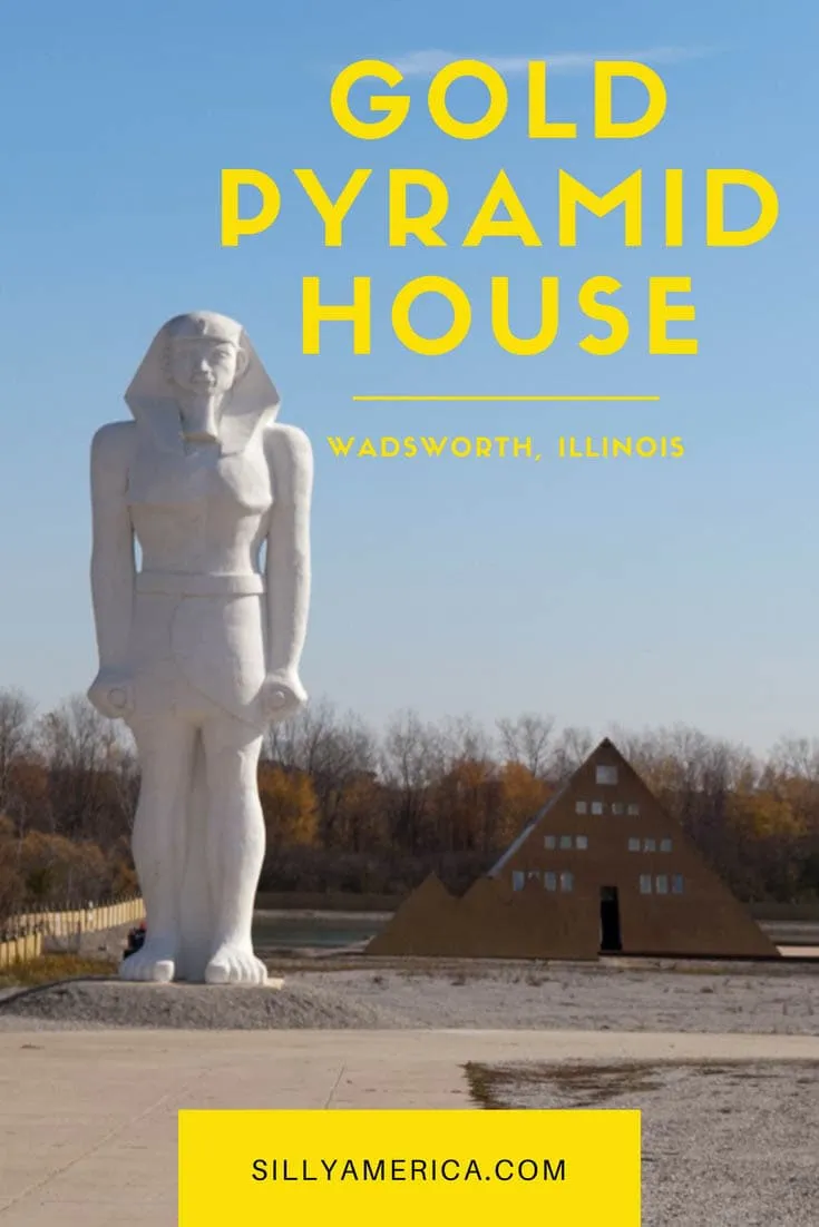 The six-story, 17,000-square-foot Gold Pyramid House was a gold-plated Egyptian roadside attraction in Illinois. A fire destroyed the building in 2018. It still makes an interesting Illinois road trip stop so visit this weird roadside attraction when driving through Illinois.
#IllinoisRoadsideAttractions #IllinoisRoadsideAttraction #RoadsideAttractions #RoadsideAttraction #RoadTrip #IllinoisRoadTrip #IllinoisRoadTripItinerary #WeirdRoadsideAttractions #RoadTripStops