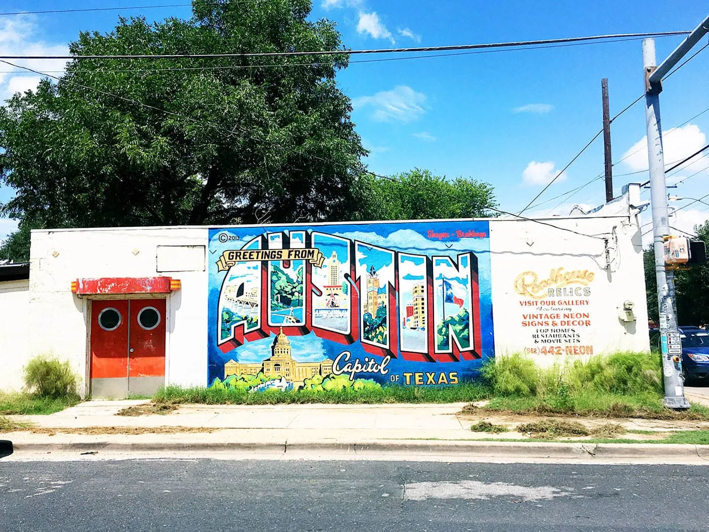 Greetings From Austin Postcard Mural in Austin, Texas