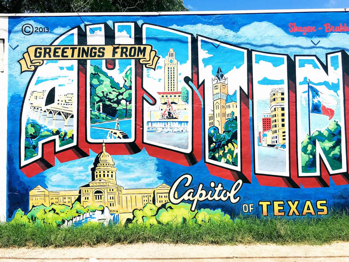 Greetings From Austin Mural in Austin, Texas