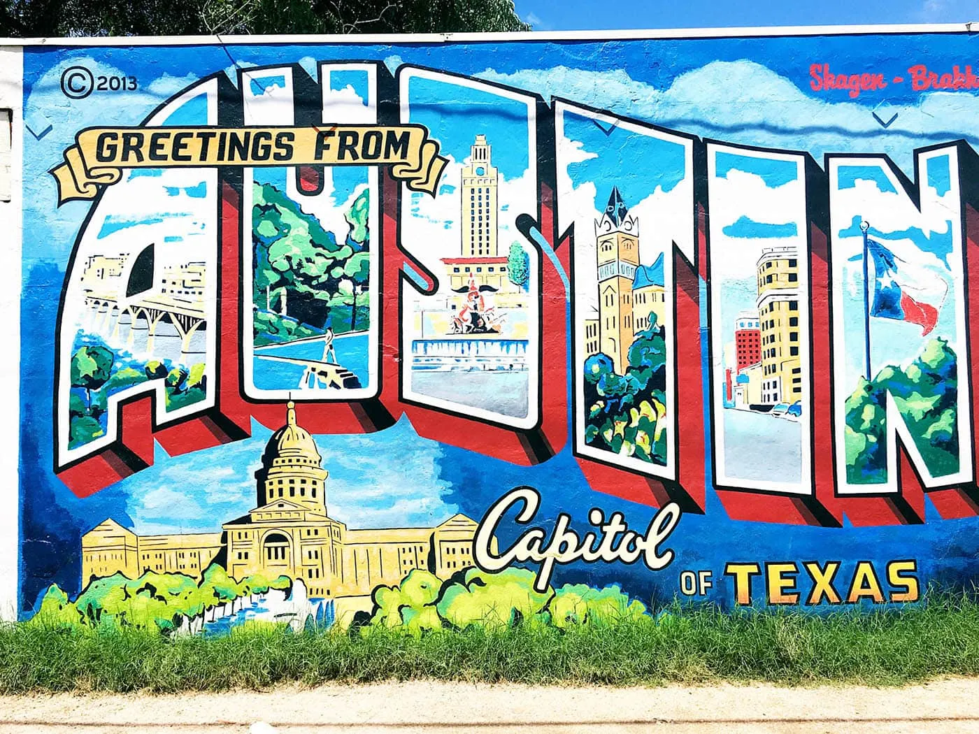 Greetings From Austin Postcard Mural in Austin, Texas