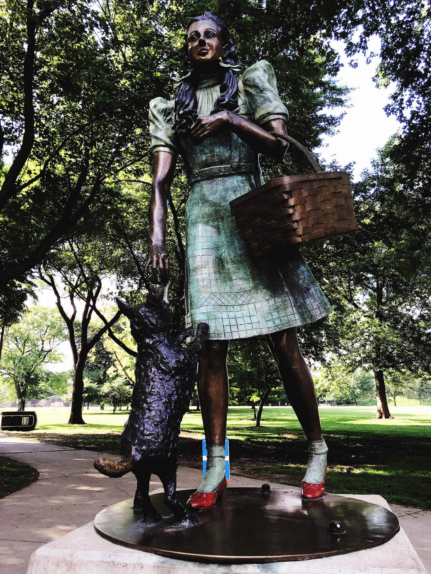 Dorothy and Toto  statue at Oz Park in Chicago, Illinois - a Wizard of Oz themed Park.