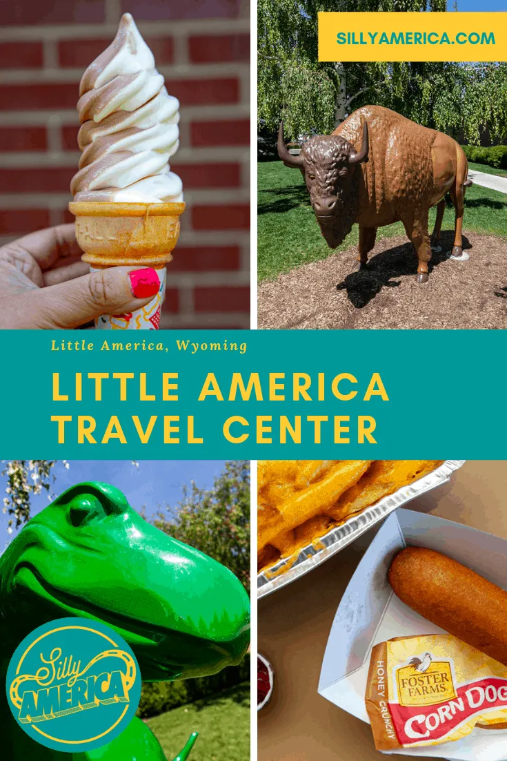 Little America Travel Center in Little America, Wyoming has a hotel, fuel center, souvenir shop, deli and grill, and 75cent ice cream advertised for miles. This Wyoming road trip stop is the thing to do in Wyoming on a road trip through the state.
#WyomingRoadsideAttractions #RoadsideAttractions #RoadsideAttraction #RoadTrip #WyomingRoadTrip #WyomingRoadTripMap #WyomingTravelRoadTrips #WeirdRoadsideAttractions #RoadTripStops #USARoadsideAttractions #AmericanRoadsideAttractions #USA #America