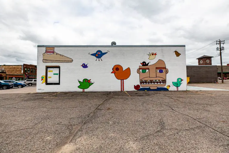 Bird Up Mural in Downtown Fargo, North Dakota