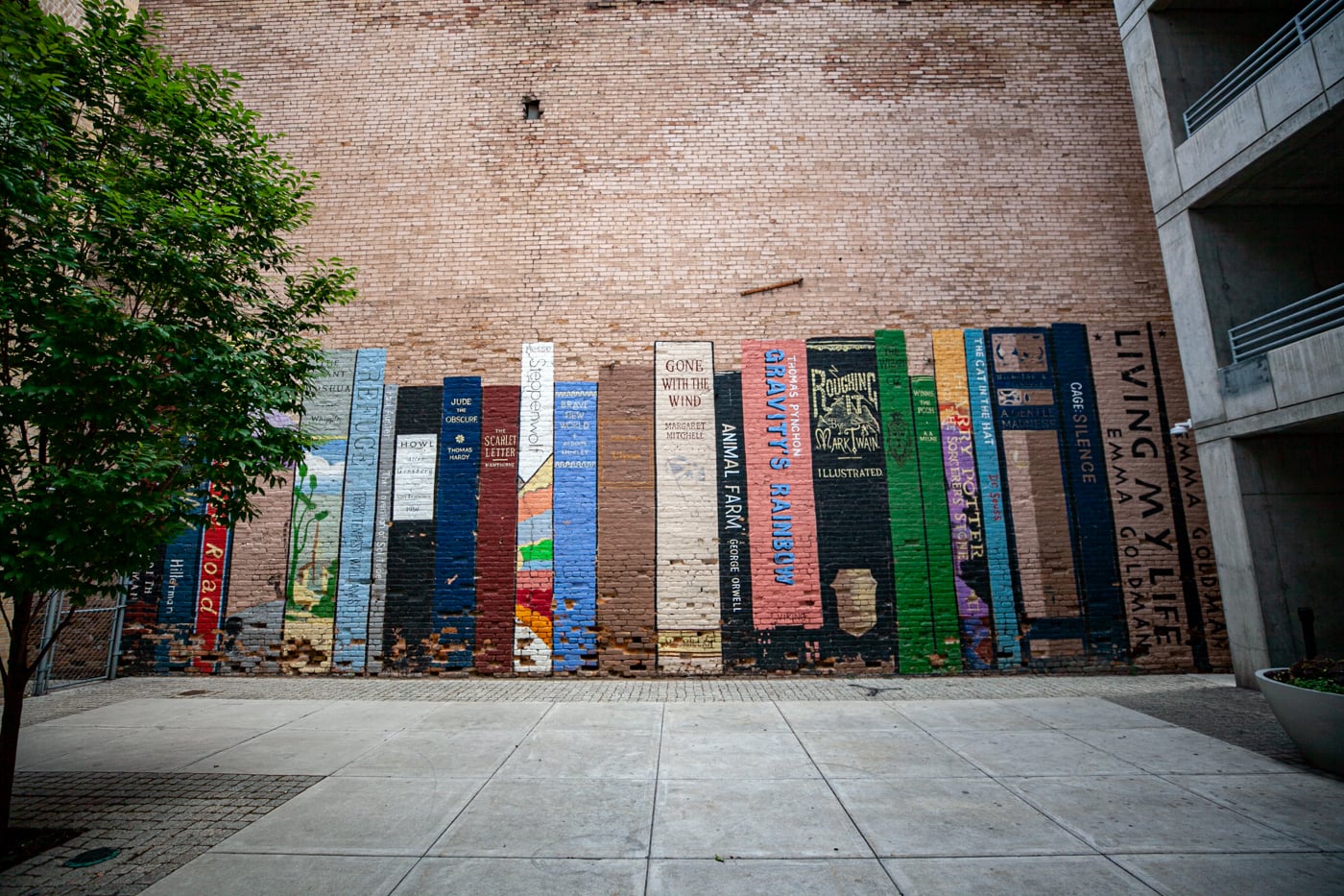 Book Wall Mural in Salt Lake City, Utah | Book Mural at Eborn Books in Salt Lake City | Utah Murals