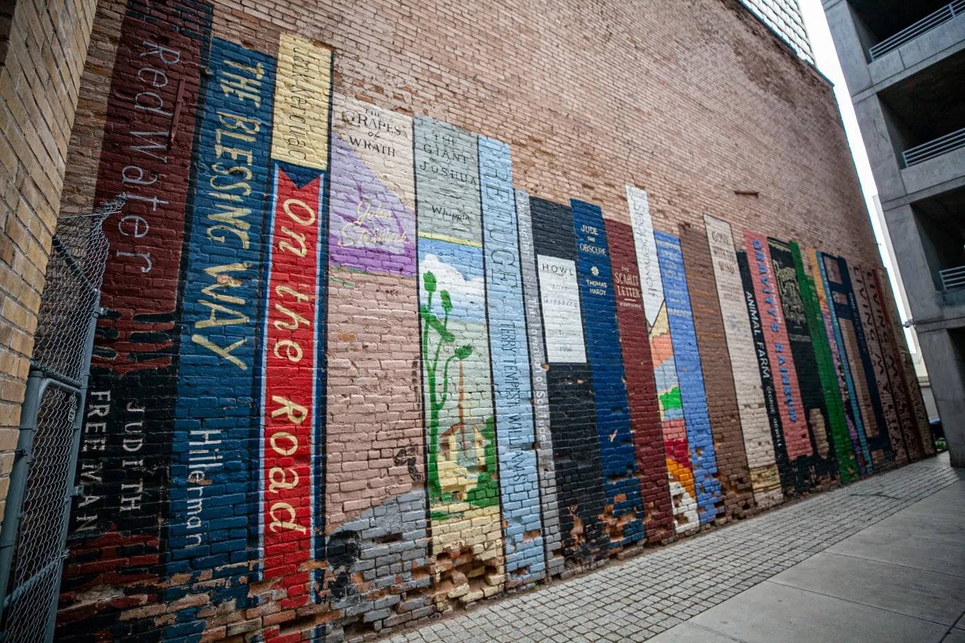 Wall of Books Mural in Salt Lake City, Utah | Book Mural at Eborn Books in Salt Lake City | Utah Murals