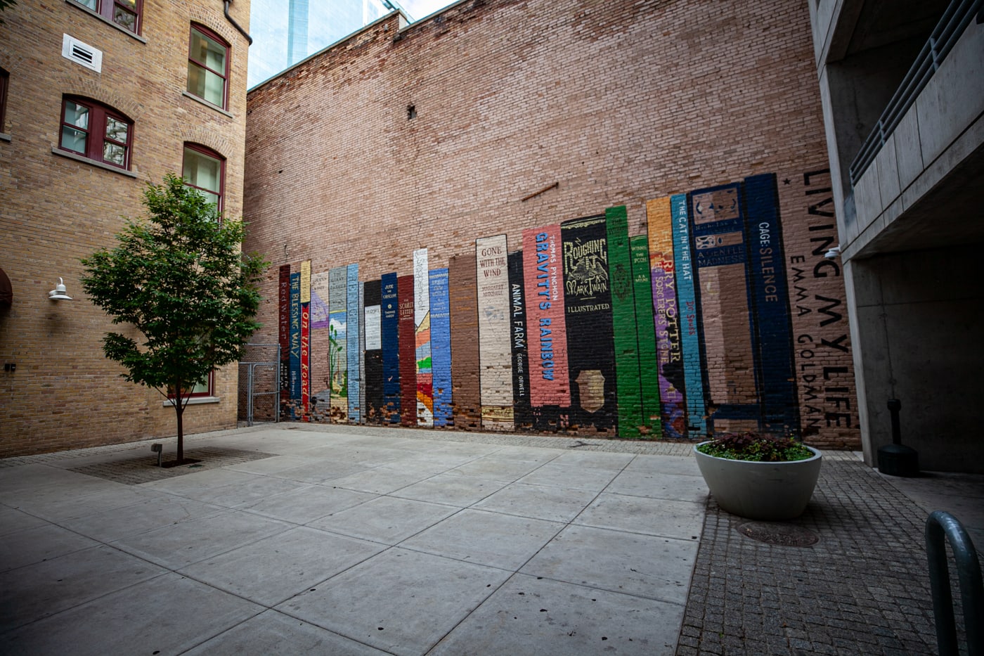 Wall of Books Mural in Salt Lake City, Utah | Book Mural at Eborn Books in Salt Lake City | Utah Murals