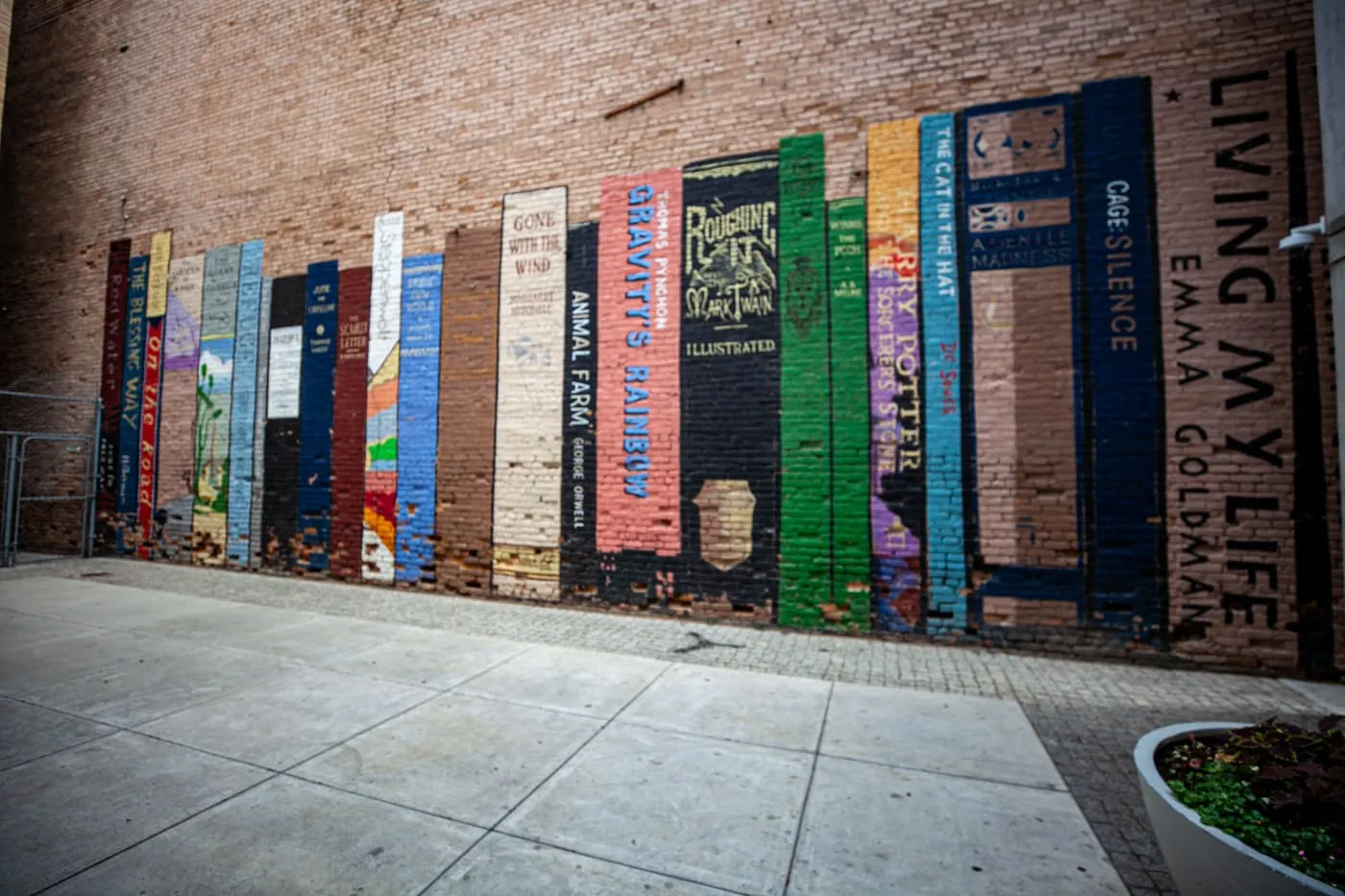 Wall of Books Mural in Salt Lake City, Utah | Book Mural at Eborn Books in Salt Lake City | Utah Murals