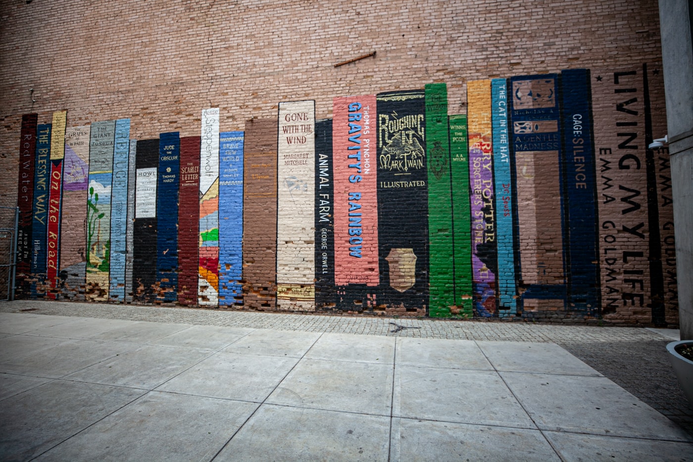 Wall of Books Mural in Salt Lake City, Utah | Book Mural at Eborn Books in Salt Lake City | Utah Murals