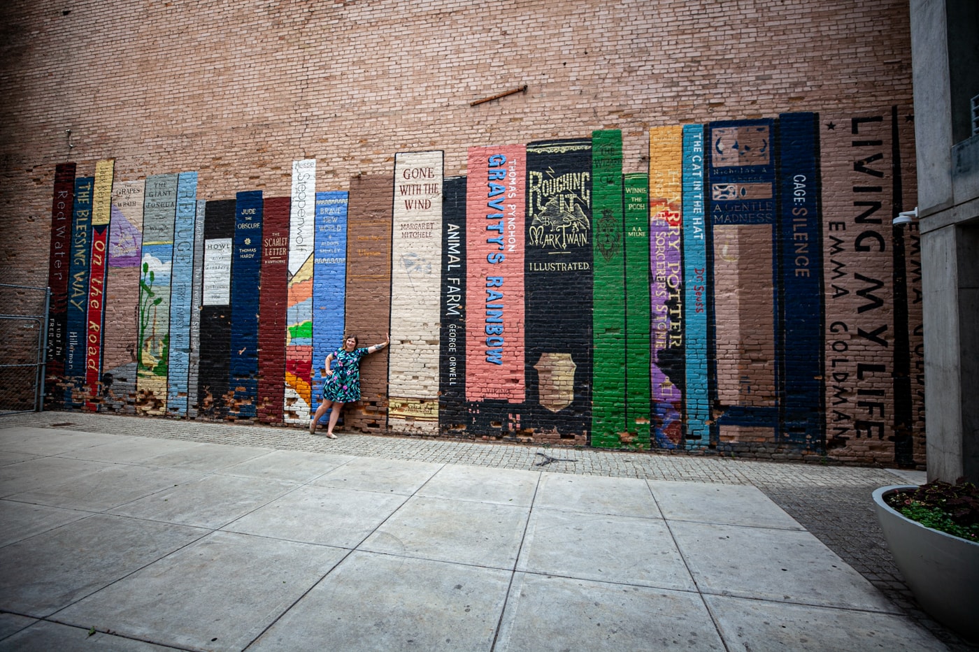 Wall of Books Mural in Salt Lake City, Utah | Book Mural at Eborn Books in Salt Lake City | Utah Murals