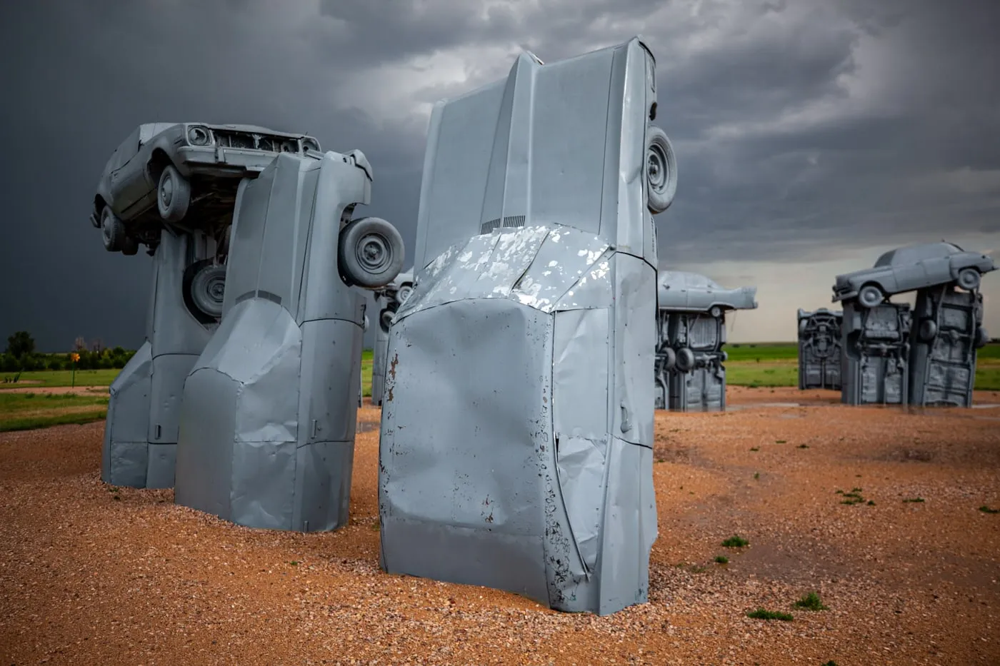 Carhenge in Alliance, Nebraska - Stonehenge made from cars roadside attraction in Nebraska.