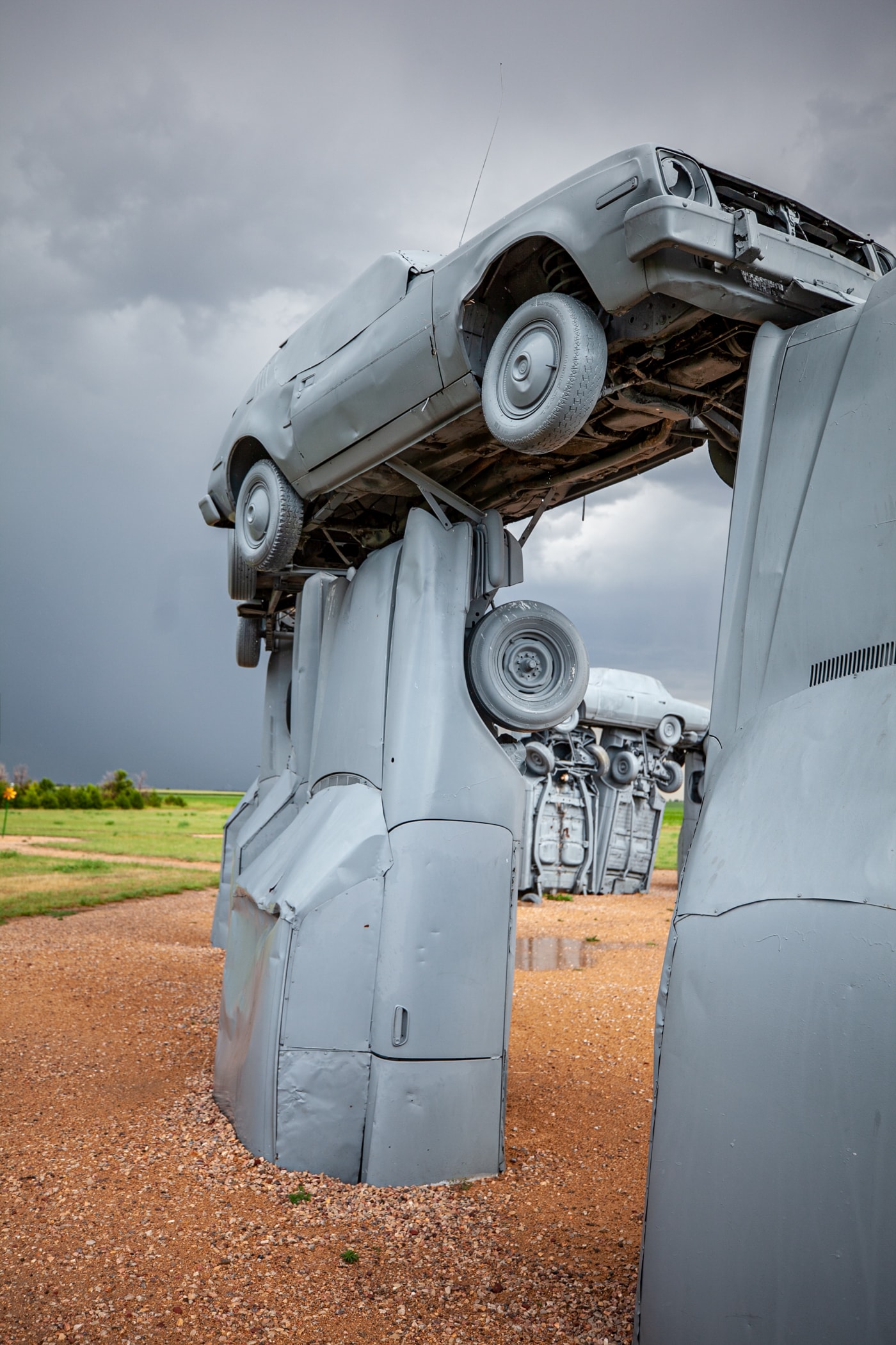 Carhenge in Alliance, Nebraska - Stonehenge made from cars roadside attraction in Nebraska.