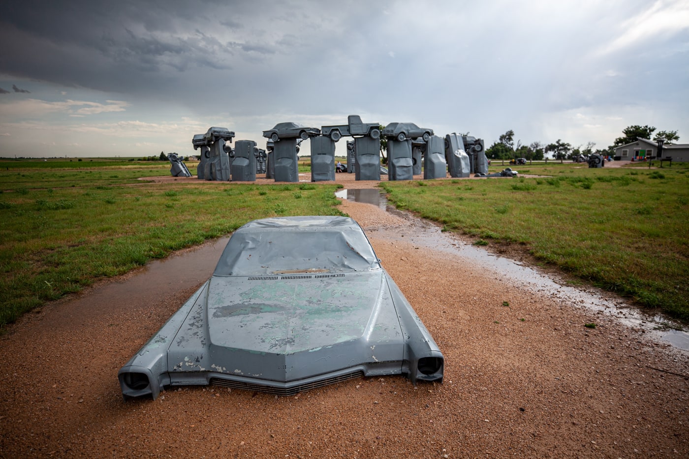 Carhenge in Alliance, Nebraska - Stonehenge made from cars roadside attraction in Nebraska.