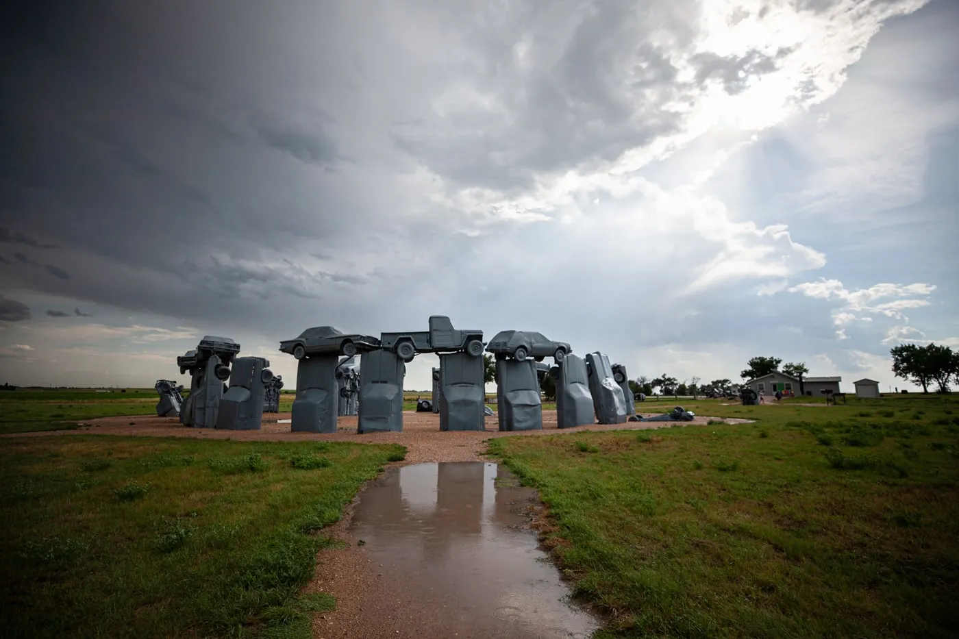 Carhenge in Alliance, Nebraska - Stonehenge made from cars roadside attraction in Nebraska.