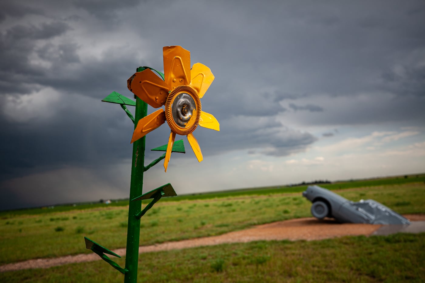 Carhenge in Alliance, Nebraska - Stonehenge made from cars roadside attraction in Nebraska.