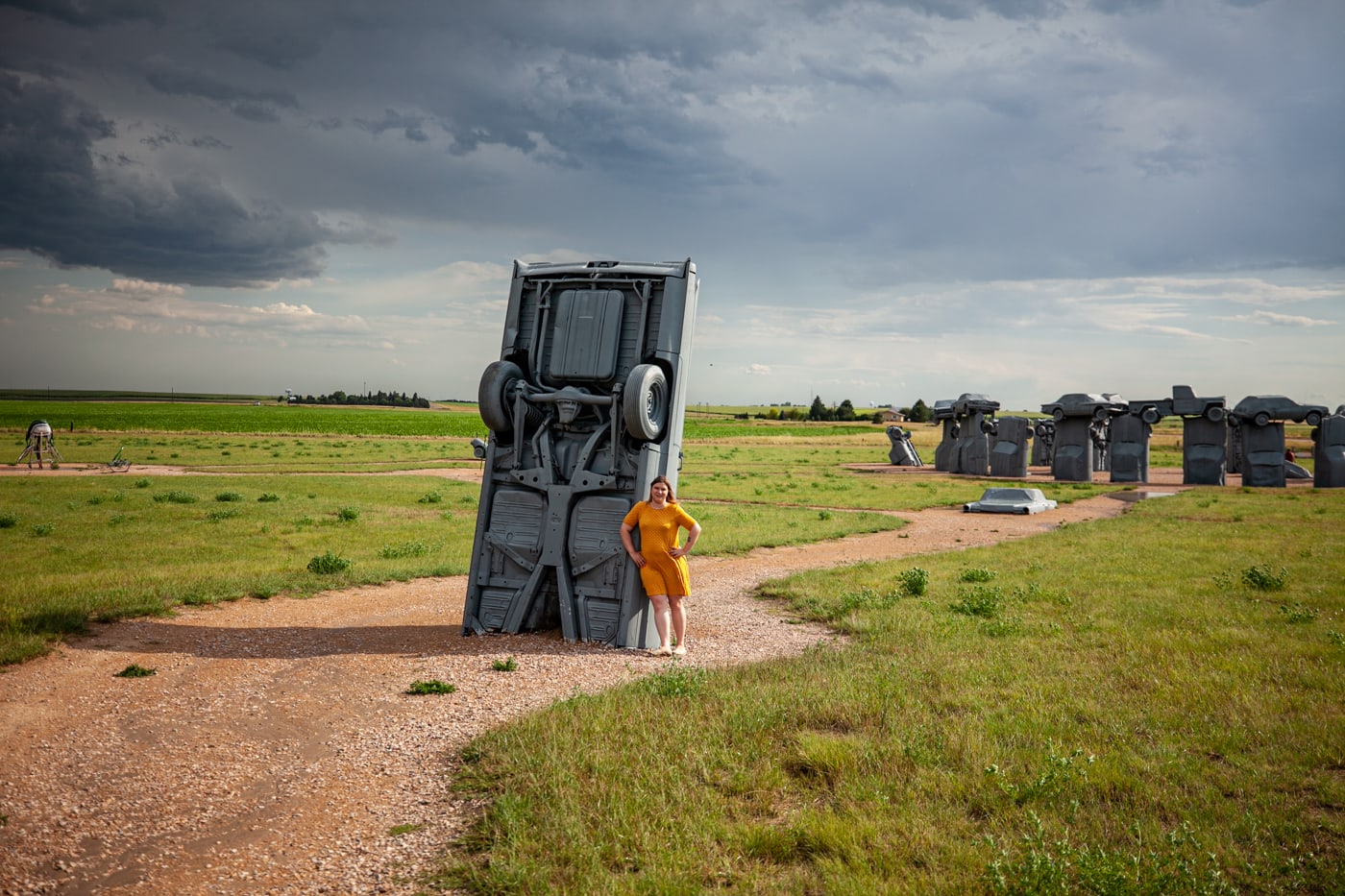 Carhenge in Alliance, Nebraska - Stonehenge made from cars roadside attraction in Nebraska.