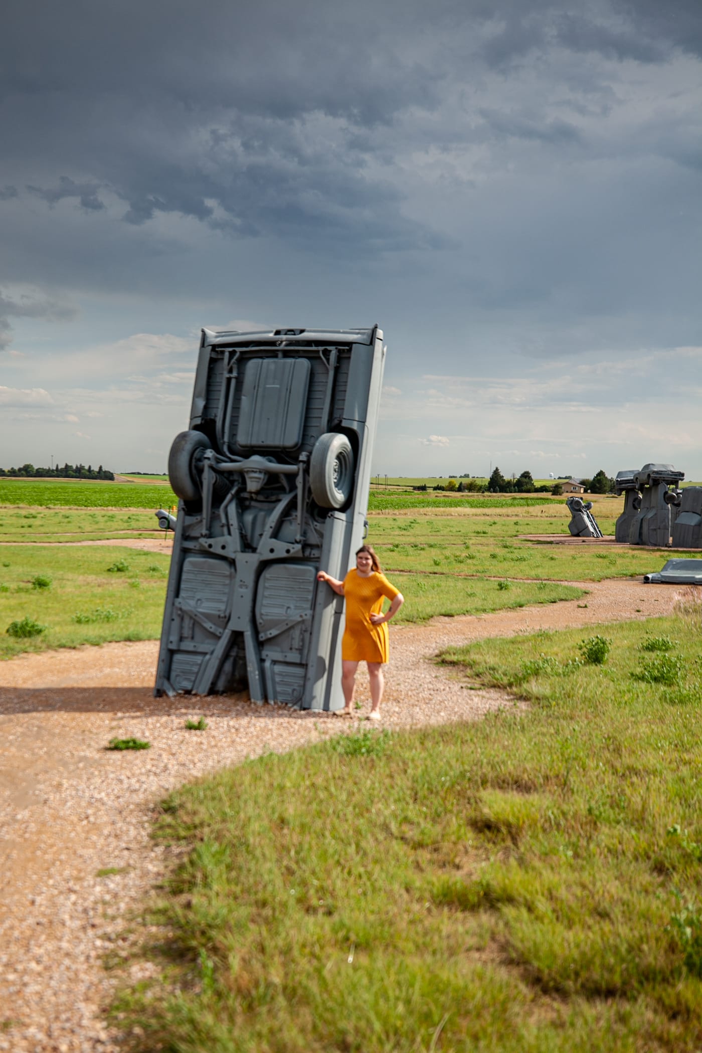 Carhenge in Alliance, Nebraska - Stonehenge made from cars roadside attraction in Nebraska.