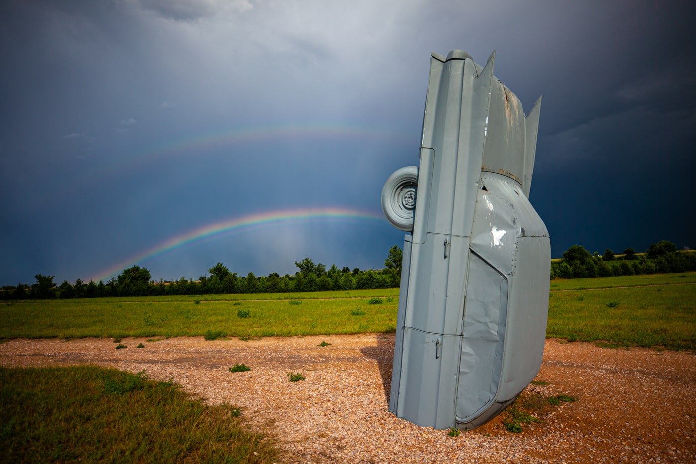 Carhenge i Alliance, Nebraska - Stonehenge lavet af biler vejkørsel attraktion i Nebraska.