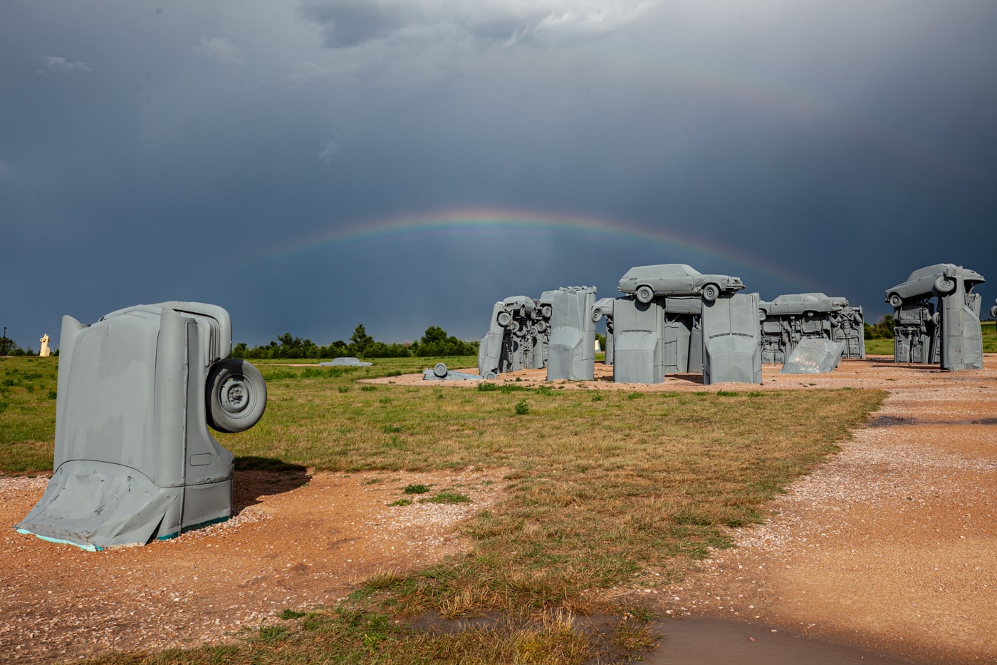 Carhenge in Alliance, Nebraska - Stonehenge made from cars Road attraction in Nebraska.