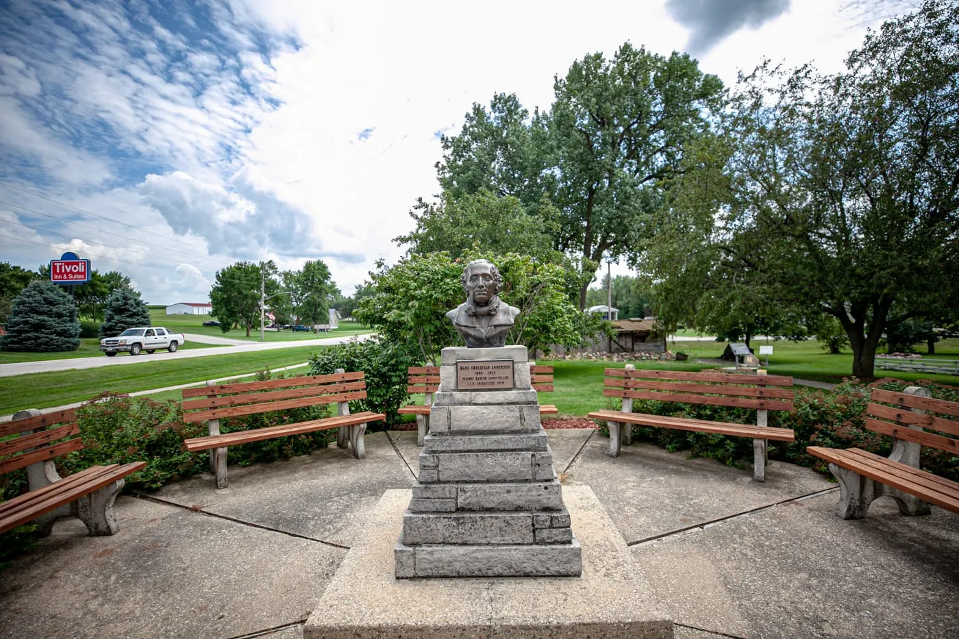 Bust of Hans Christian Andersen in Elk Horn, Iowa | Iowa Roadside Attractions