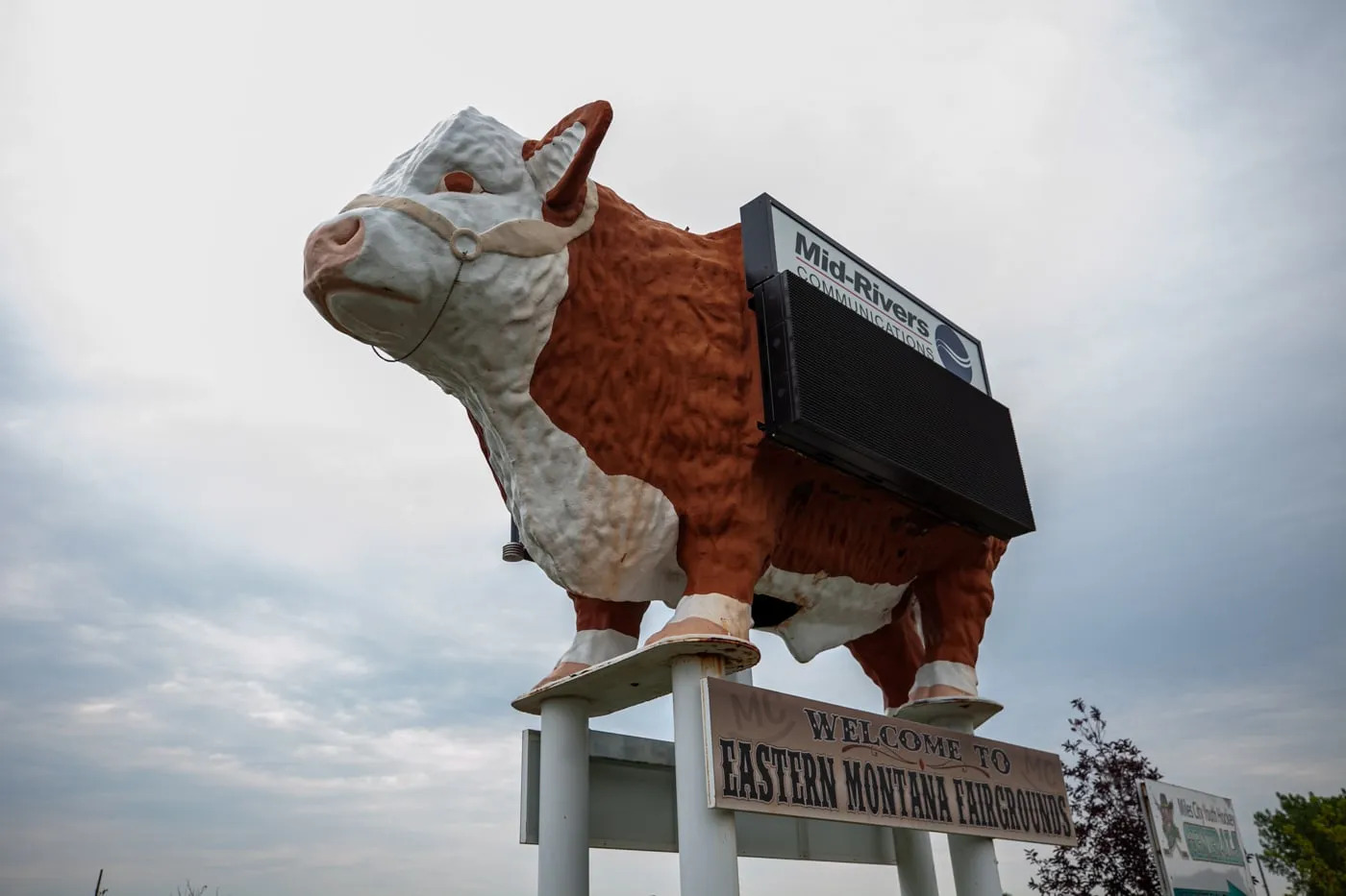 Giant Bull at the Eastern Montana Fairgrounds in Miles City Montana - Montana Roadside Attractions