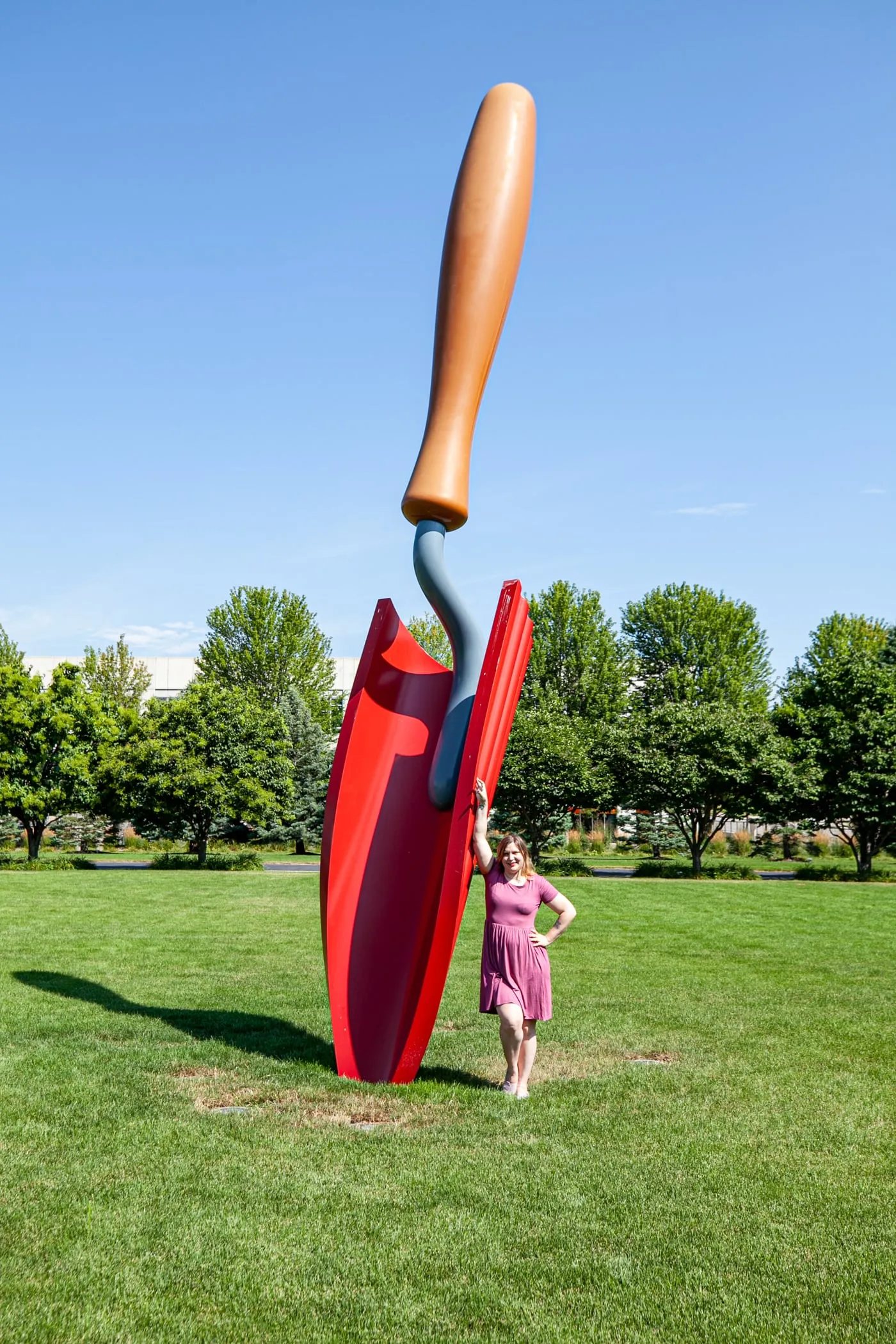 Plantoir Sculpture: Giant Garden Trowel in Des Moines, Iowa | Des Moines Public Art in Iowa roadside attractions