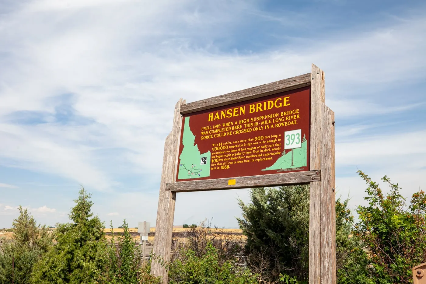 Hansen Bridge Idaho Historical Site near Twin Falls, Idaho