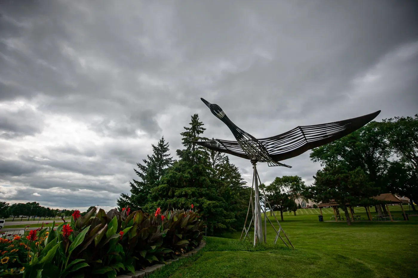 Super Goose - Large Canada Goose Sculpture in Fergus Falls, Minnesota | Minnesota roadside attractions