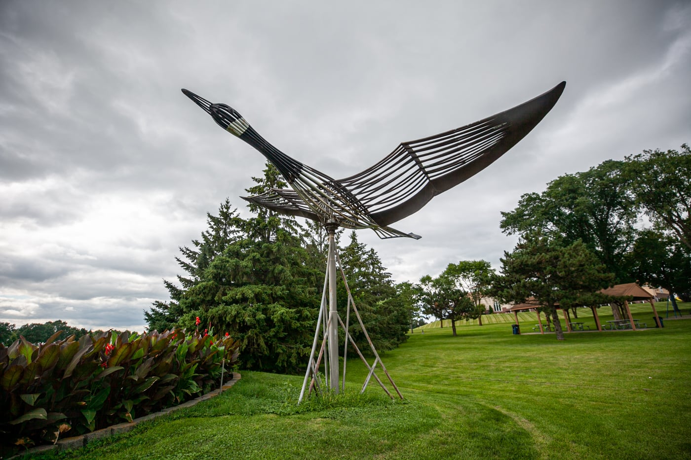 Super Goose - Large Canada Goose Sculpture in Fergus Falls, Minnesota | Minnesota roadside attractions