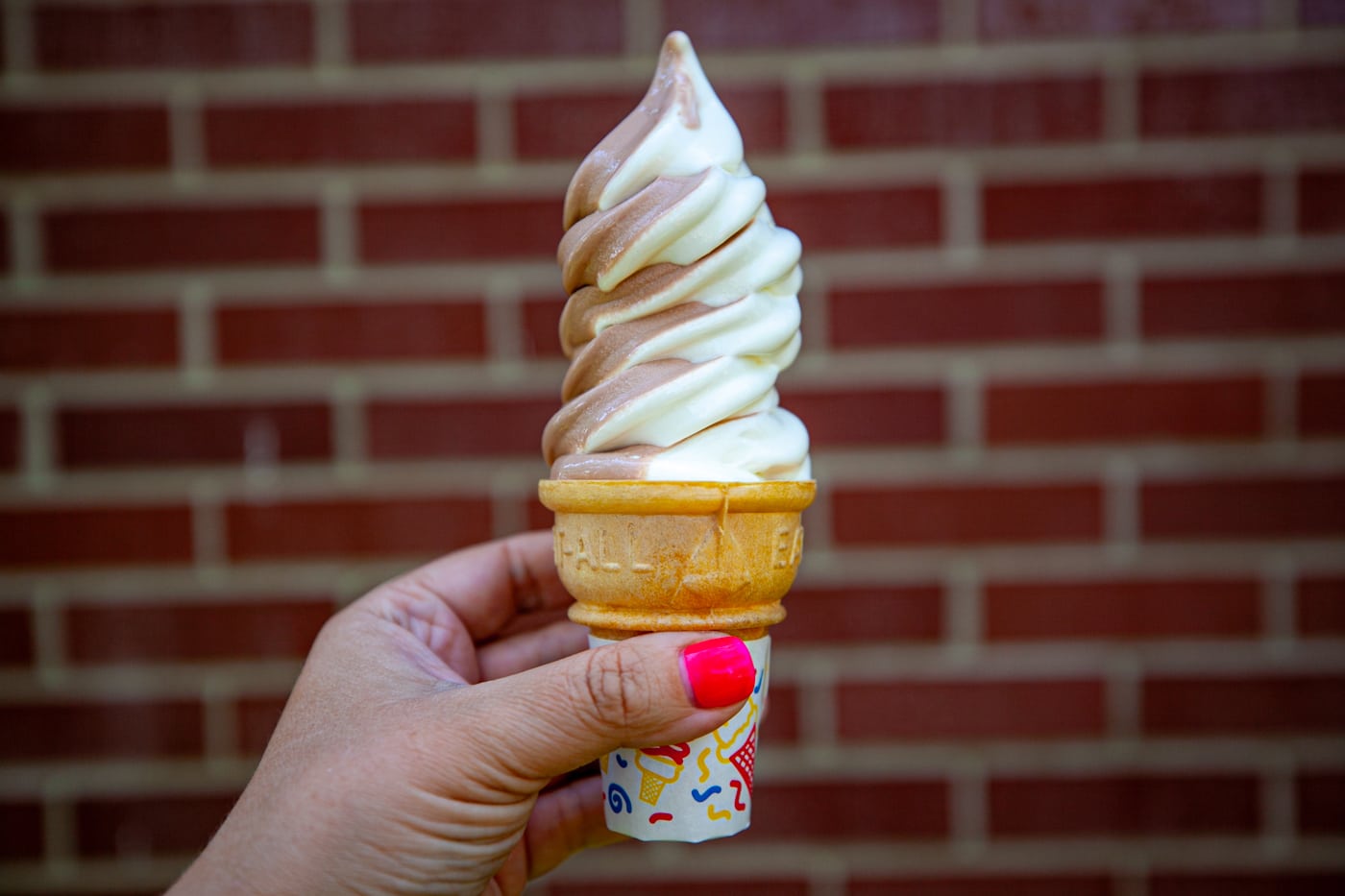 75 cent ice cream at Little America Travel Center in Little America, Wyoming. | Wyoming Roadside Attractions | Soft Serve Swirl COne