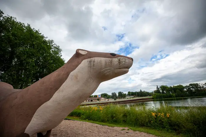 Otto the Otter: Giant Otter in Fergus Falls, Minnesota - Minnesota roadside attractions