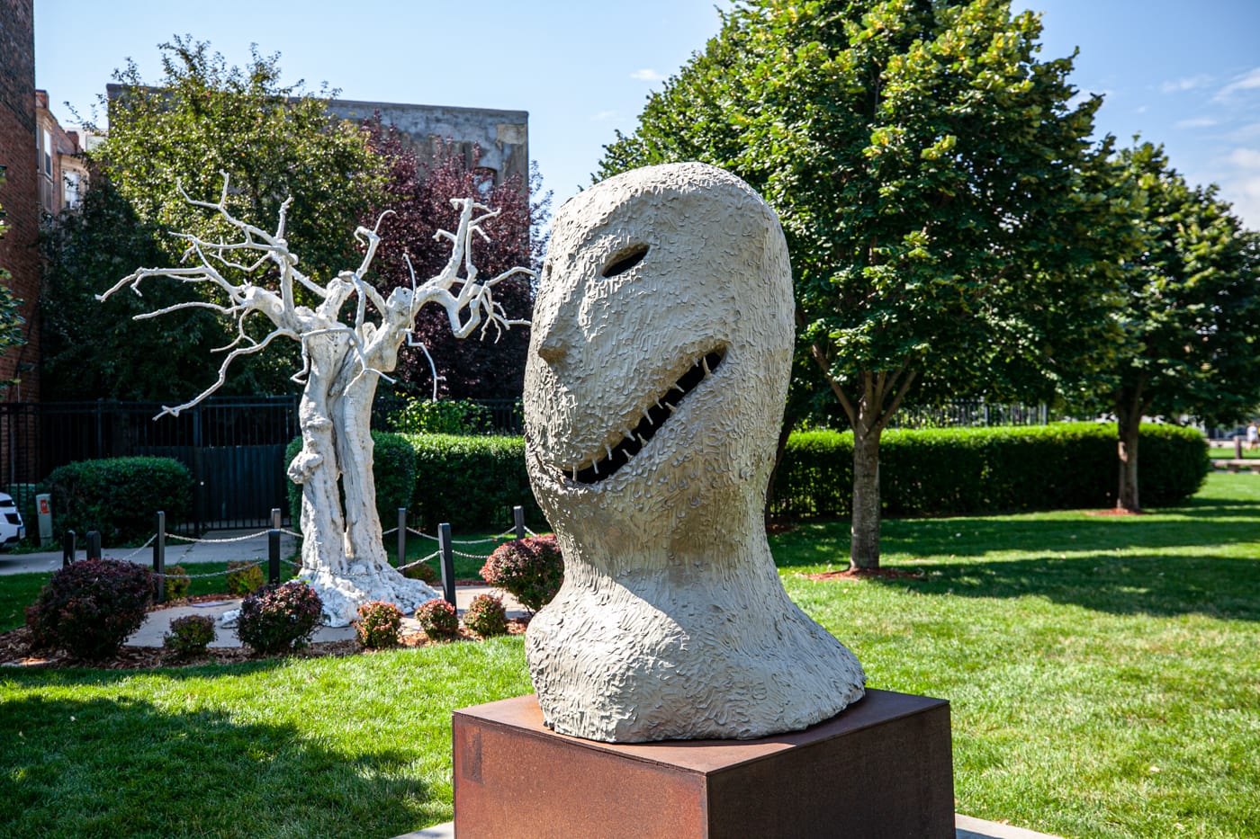 Moonrise, east. january by Ugo Rondinone | Pappajohn Sculpture Park in Des Moines, Iowa