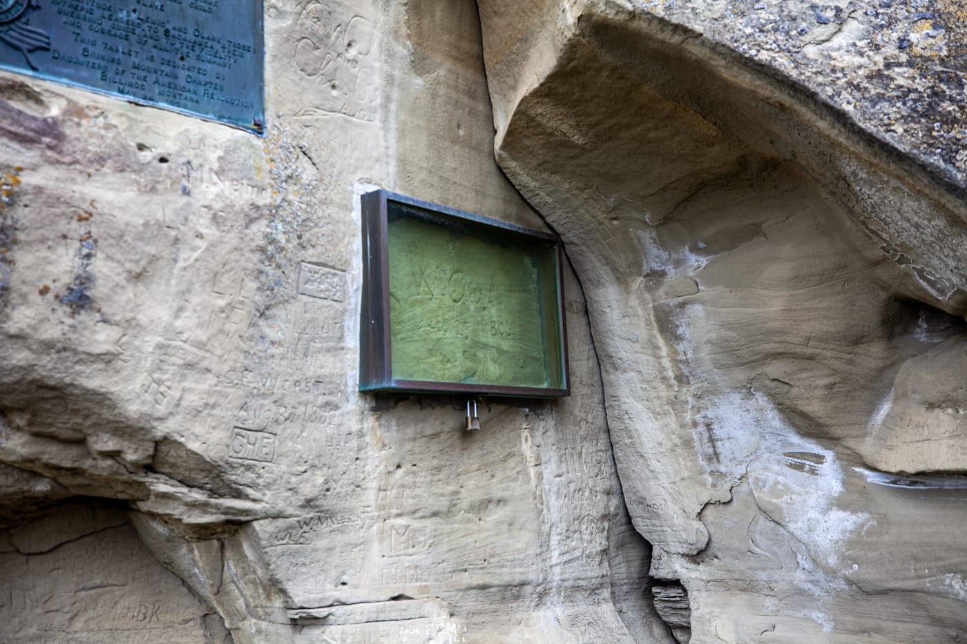 Pompeys Pillar National Monument in Montana | William Clark (Lewis & Clark) carved his name and the date of his visit on a rock bluff next to the Yellowstone River. | Montana tourist attractions and historical monuments