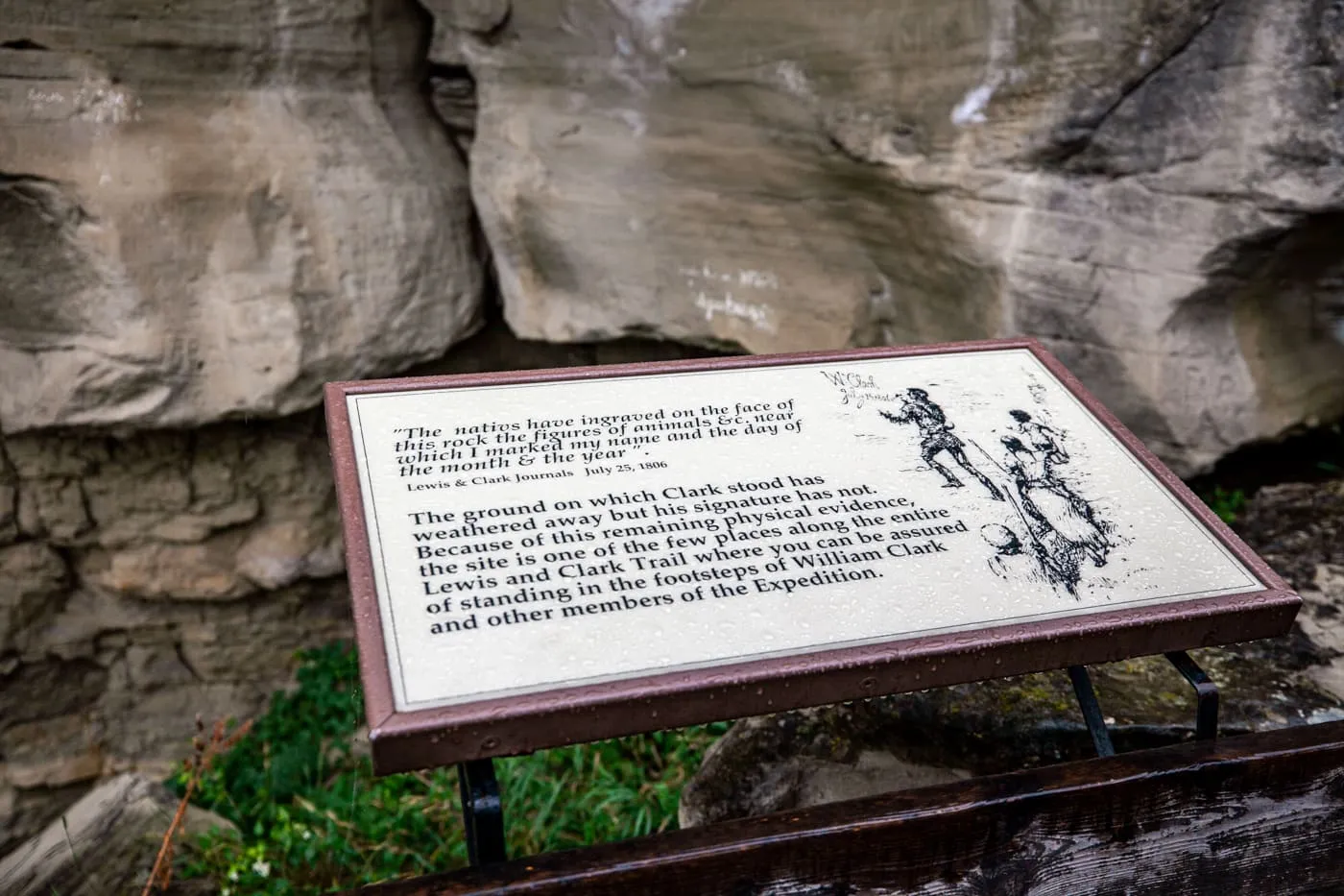 Pompeys Pillar National Monument in Montana | William Clark (Lewis & Clark) carved his name and the date of his visit on a rock bluff next to the Yellowstone River. | Montana tourist attractions and historical monuments