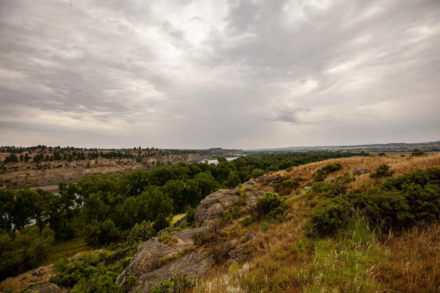 Pompeys Pillar National Monument in Montana | William Clark (Lewis & Clark) carved his name and the date of his visit on a rock bluff next to the Yellowstone River. | Montana tourist attractions and historical monuments