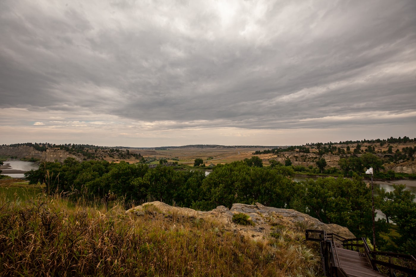 Pompeys Pillar National Monument in Montana | William Clark (Lewis & Clark) carved his name and the date of his visit on a rock bluff next to the Yellowstone River. | Montana tourist attractions and historical monuments