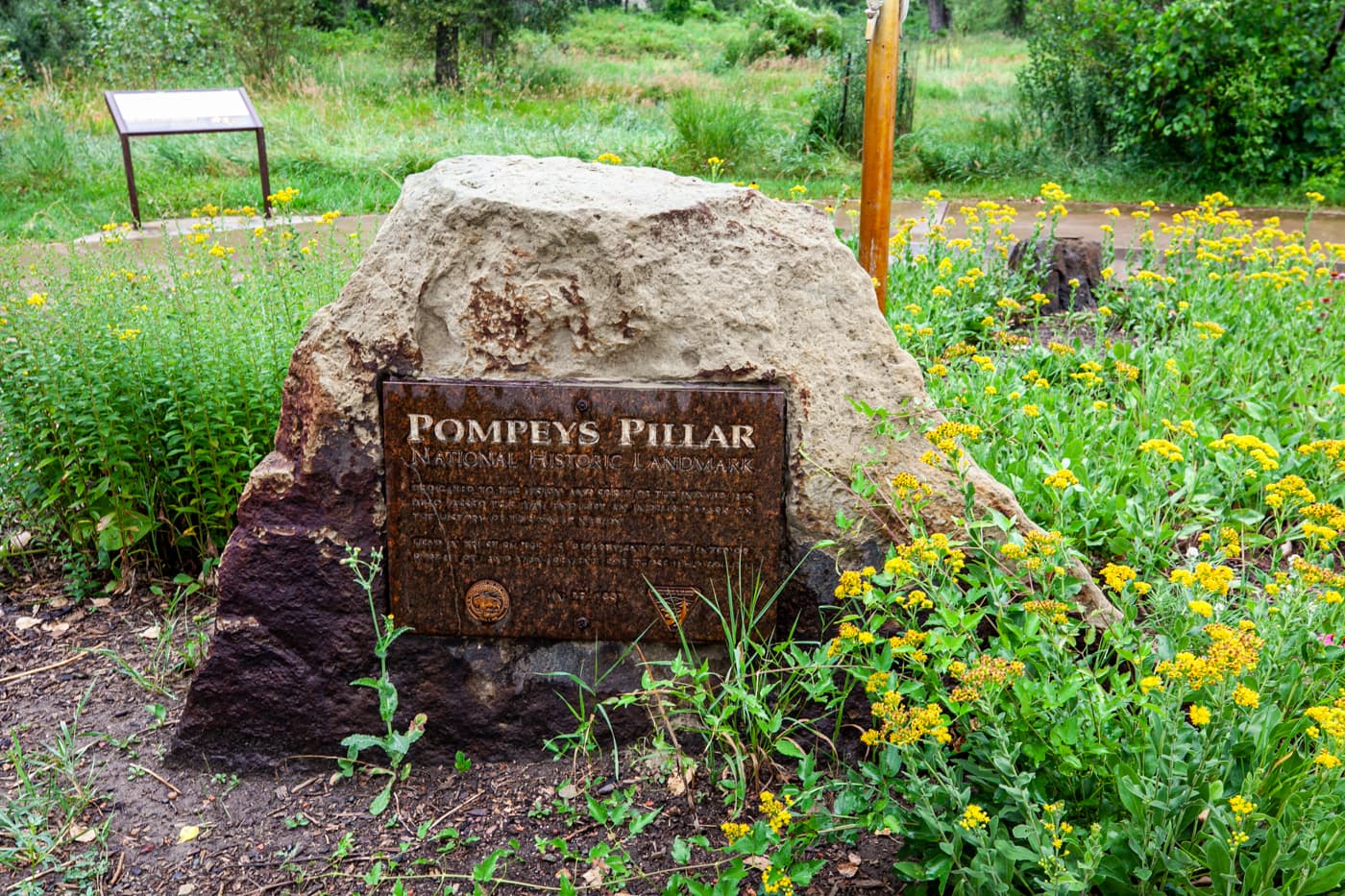 Pompeys Pillar National Monument in Montana | William Clark (Lewis & Clark) carved his name and the date of his visit on a rock bluff next to the Yellowstone River. | Montana tourist attractions and historical monuments