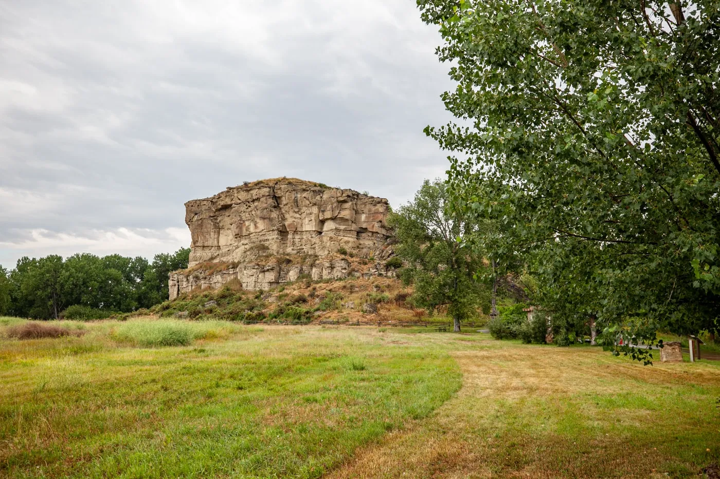 Pompeys Pillar National Monument in Montana | William Clark (Lewis & Clark) carved his name and the date of his visit on a rock bluff next to the Yellowstone River. | Montana tourist attractions and historical monuments